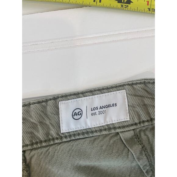 AG Adriano Goldschmied Womens Cargo Pants Khaki Straight Leg Cropped Size 30 - Picture 9 of 10